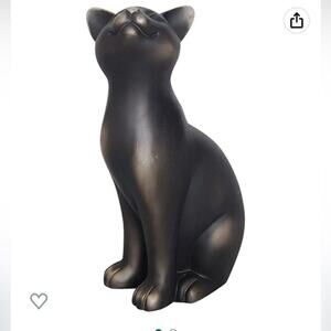 Comfy Hour 9" Polyresin Standing Cat Decoration, Bronze